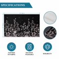 thumbnail image 6 of Black Botanical Placemats Set of 8, Dragonfly Flower Leaf Retro Style Placemats for Dining Table, Place Mats for Kitchen Tabletop, Waterproof Wipeable Dining Table Mats Set, 6 of 9