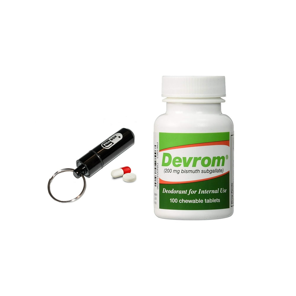 Devrom Internal Deodorant Chewable Tablets (100ct) with Pillbox