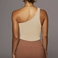 thumbnail image 5 of ZyeKqe Womens 1 Shoulder Tops Summer Sleeveless Ribbed Tank Top Casual Slim Basic Tees, 5 of 8