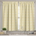 thumbnail image 2 of Ambesonne Quatrefoil Valance & Curtain, Lattice Girih, 55"x30", Mustard Yellow White, 2 of 6