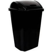 Hefty Swing-Lid 13.5-Gallon Trash Can, Black