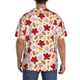 thumbnail image 3 of Fotbe fall laef Maple Camisa Estampada de Manga Corta para Hombre, Casual de Verano, Estilo Playero, Sin Arrugas-3X-Large, 3 of 5