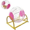 Zhang Ku Hamster Big Running Fitness Ball with Stand 5.9 inches Transparent Hamster Ball Dog Special Toy Ball is Light, Breathable, Prevents Escape, Suitable for Small Animals (Pink)