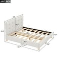 thumbnail image 4 of Euroco Upholstered Queen Size Platform Bed with Headboard for Bedroom, Beige, 4 of 13