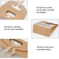 thumbnail image 5 of 24 bolsas de papel kraft en blanco, 11,9 x 6,15 x 15,7 cm, bolsa de regalo de pie con asas, bolsa de regalo marrón con ventana transparente para dulces, galletas, bodas, Navidad, cumpleaños, embalaje TUNC Sencillez, 5 of 5