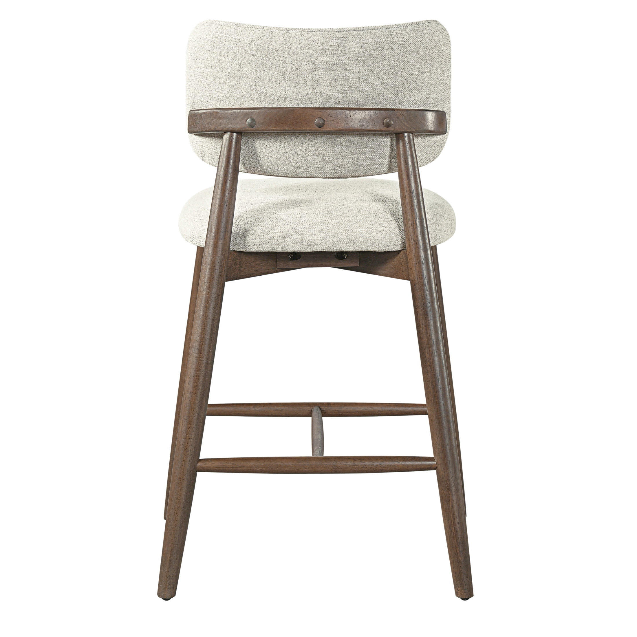Christopher Knight Home 25.7" Modern Counter Height Bar Stools Set of 2, Rubberwood Frame, Beige+Walnut