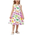 thumbnail image 2 of LOVZFMLL Robe Décontractée à Manches Courtes pour Fille avec Blocs de Couleur, 2 of 7
