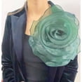 thumbnail image 3 of 10inch Extra Large Flower Brooch Pin for Women Fashion Dainty Organza Satin Fabric Big Camellia Brooches Lapel Pins Wedding Dance Party Dress Accessories Exaggerated Jewelry Gift, 3 of 9