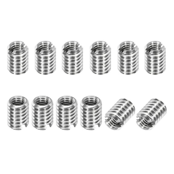 Thread Adapters Sleeve Reducing Nut, 12Pcs M4x0.7 Male to M2x0.4 Female Repairing Insert Nut Screw Reducer Conversion 303 Stainless Steel Fastener 5mm