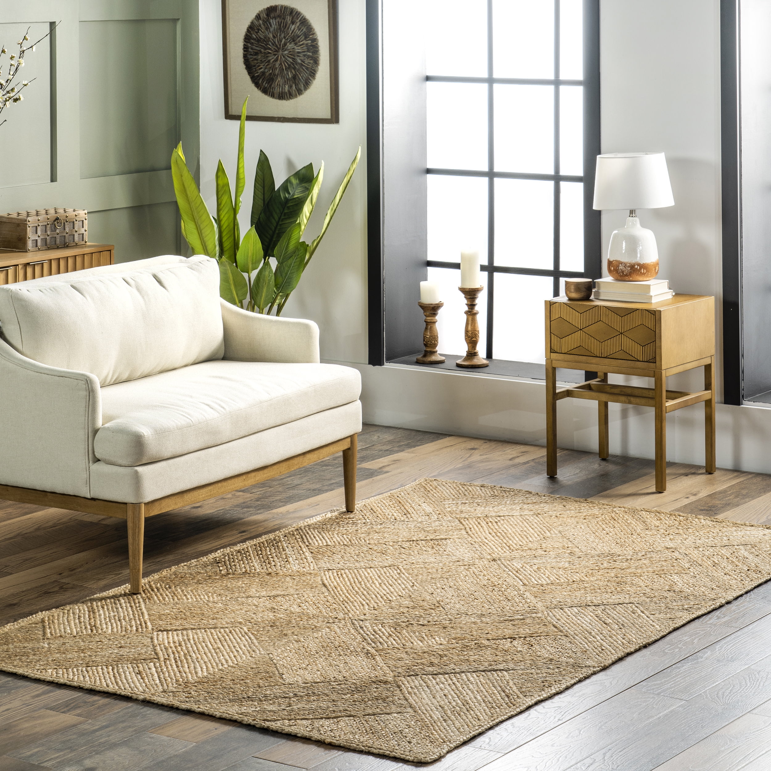 nuLOOM Kerstina Casual Jute Area Rug, 4' x 6', Natural