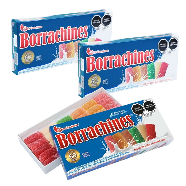 Borrachines Dulces de Leche 3 Cajas La Coculense Sabores Surtidos 60 Piezas c/u