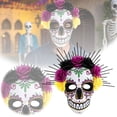 thumbnail image 1 of EVA con lazos de flores. Un accesorio imprescindible para el disfraz festivo del Día de los Muertos, la fiesta de Halloween, la fiesta de disfraces y la fiesta de disfraces., 1 of 6