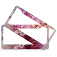 thumbnail image 2 of License Plate Frames Dreamy Watercolor Floral Auto Decorative Frames Cars Protector Cover Holder 2 PCS Watercolor Colorful Flowers Abstract Floral Stainless Aluminum License Plate Cover, 2 of 6
