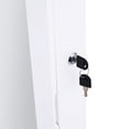 thumbnail image 5 of Patiojoy Lockable Wall Mounted Mirrored Jewelry Organizer White Armoire Cabinet w/ LED Lights, 5 of 6