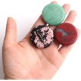 thumbnail image 4 of 1Pc 4Cm Natural Aventurine Round Crystal Engraved Gold Runes Sliver Divination Symbols Stones Plate Gems Decor Reiki Healing - (Color: Gold Red Jasper; Size: 1Pc), 4 of 5