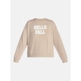 thumbnail image 5 of Halloween and Fall Women's French Terry Knit Lounge Sleep Top with Long Sleeves, Sizes XS-3X, 5 of 5