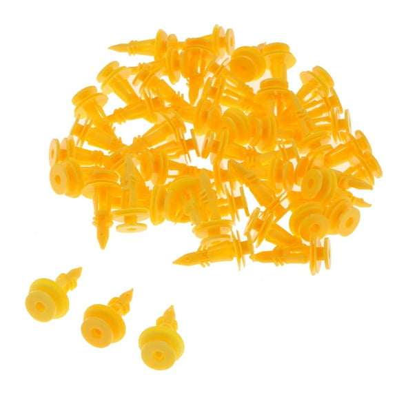 50x Yellow Door Panel Tail Liftgate Clips Push Type Retainer Fastener