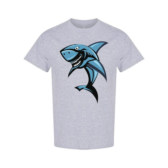 Smiling Shark Design T-Shirt Men -Image by Shutterstock, Male XX-Large