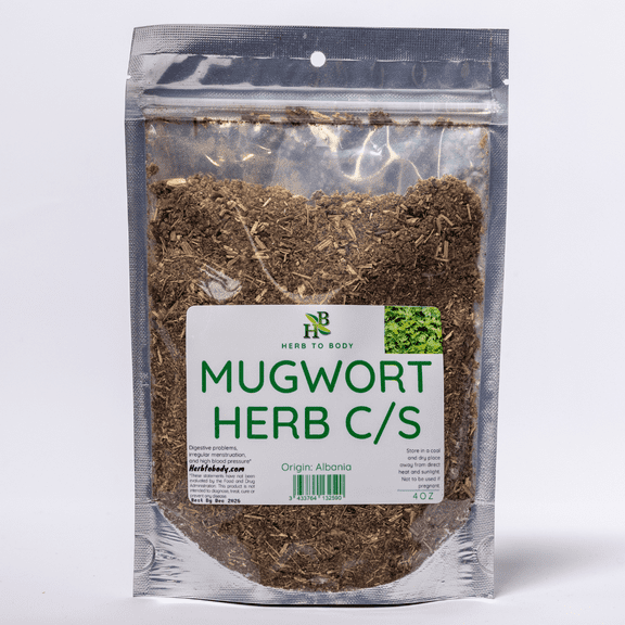 Herb To Body Mugwort Herb C/S | Cut & Sifted | Artemisia Vulgaris | Wildcrafted | 4oz