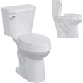 thumbnail image 1 of Ourlova Two-Piece Toilet-Round Bowl-19in ADA Compliant Comfort Height-Water Efficient-Slow Close Seat, 1 of 8