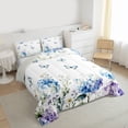 thumbnail image 3 of Feelyou Spring Blue Flower Twin Comforter Sets, Butterfly Animal Bedding Set, 2 Pieces, 3 of 8