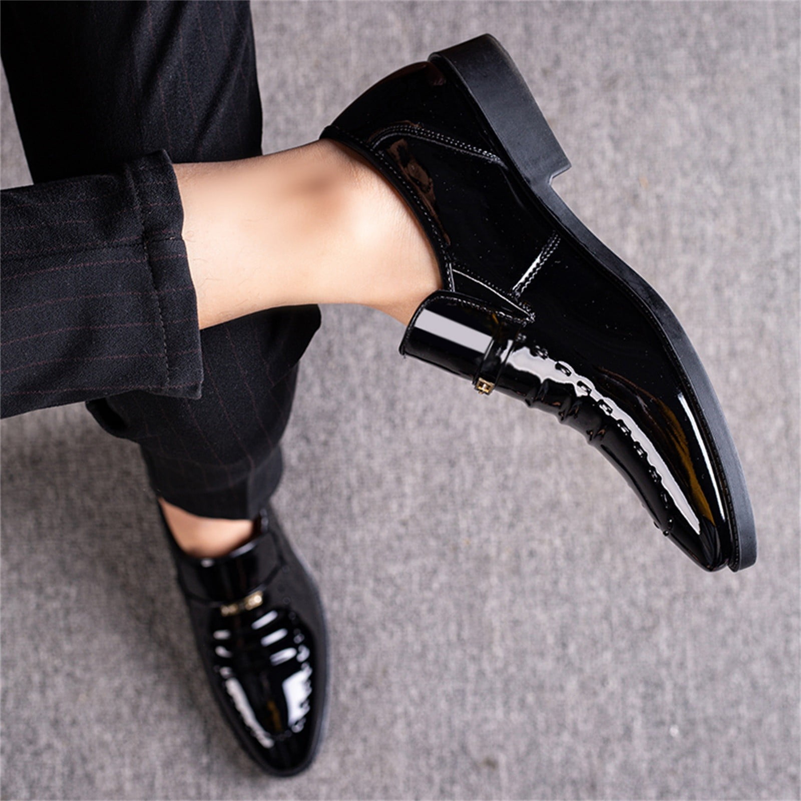 Buy Attitudist Matte Black High Heel Formal Derby Shoes for Men at Amazon.in