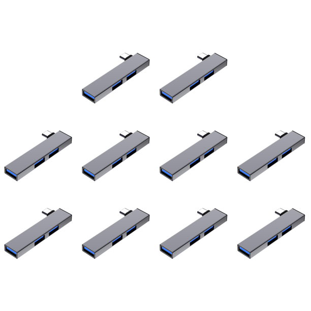Base Expansión OTG HUB USB 3 en 1 Tipo C para PC Portátil (tipo A 3USB)