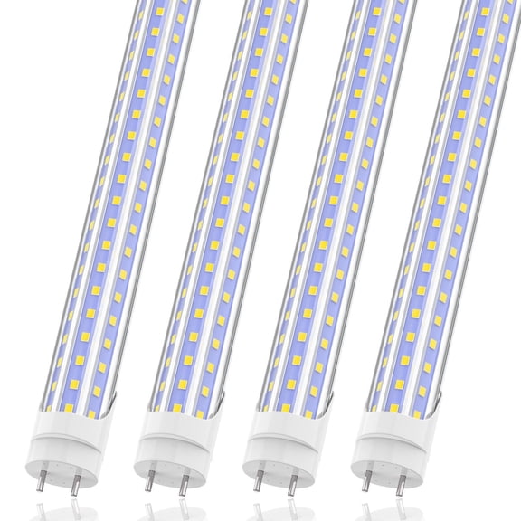 T8 D Shape T8 4ft LED Tube Light Bulbs,60W 6000LM 6000K,cool white,8-Pack