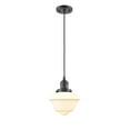 thumbnail image 2 of Innovations Lighting  Franklin Restoration Oxford - 1 Light 8" Cord Hung Mini Pendant Oil Rubbed Bronze/Matte White, 2 of 5