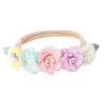 thumbnail image 3 of Bebé Niña Diadema Sombreros Accesorios para Cabeza de recién nacido Flor Niño Diadema Banda para el cabello para Navidad Fotografía familiar Estilo C Macarena Diademas florales, 3 of 8