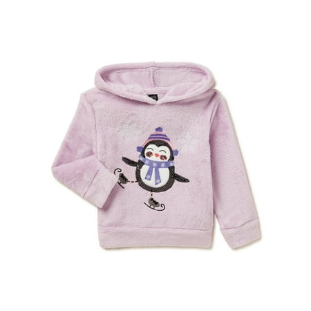 

Star Ride Toddler Girls Long Sleeve Faux Fur Hoodie Sizes 2T-4T