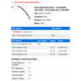 thumbnail image 2 of Front Right Brake Hose - Compatible with 2006 - 2010 Dodge Ram 1500 RWD 2007 2008 2009, 2 of 2