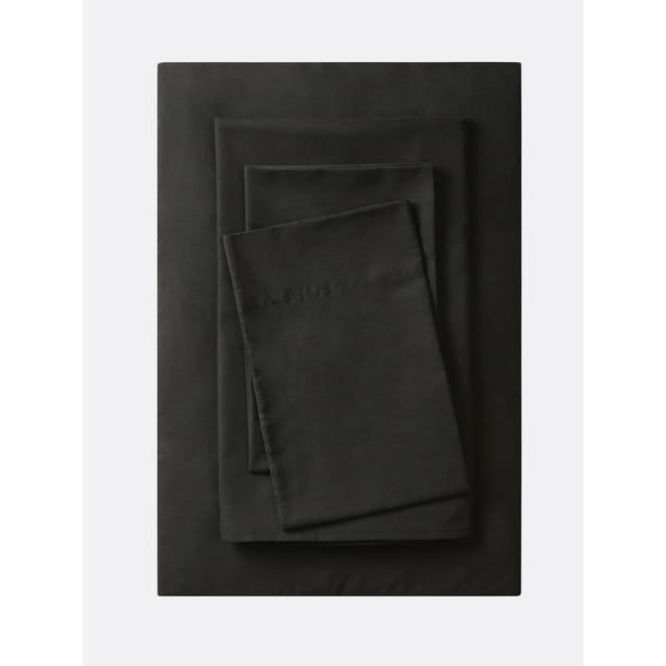 Mainstays 200 Thread Count King Flat Black