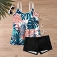 thumbnail image 4 of Summer Akafmk Tankini Swimsuits for Women Loose Fitting Floral Printed Swim Tops with High Waisted Boyshorts Two Piece Bathing Suits Comfortable Athletic Swimwear,Sizes S-2XL, 4 of 5