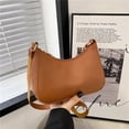 thumbnail image 2 of Bolsos de mano sencillos y modernos para mujer, estilo retro, de piel sintética de color liso, tipo bandolera, estilo hobo, estilo casual., 2 of 6