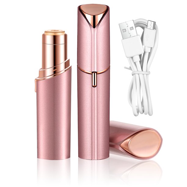Facial Hair Removal for Women, Mini Hair Remover, Electric Razor Shaver Portable Bikini Epilator for Lips, Chin, Armpit, Peach