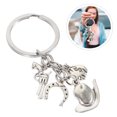 thumbnail image 4 of KAKOWELY Cowboy Theme Key Chain Backpack Pendant Creative Metal Key Ring Hanging Decor,2.99"X1.18"X0.08", 4 of 4