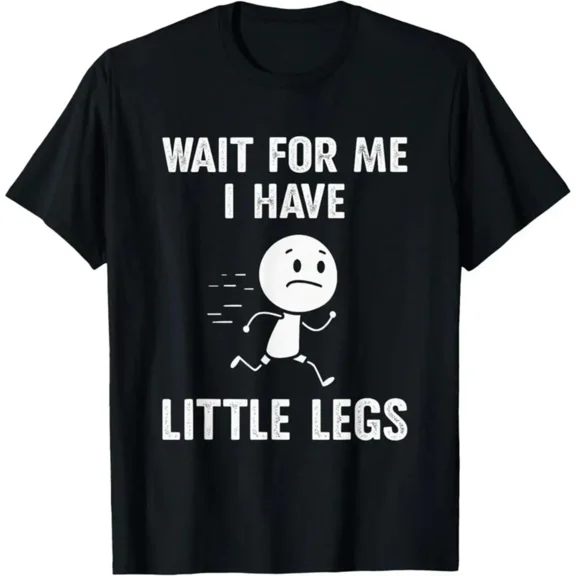 "Wait for Me" Funny Graphic T-Shirt, Casual Cotton Streetwear Top with Short Sleeves and Round Neck