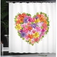 thumbnail image 4 of Ambesonne Valentines Day Shower Curtain, Flower Rose Leaf, 69"Wx70"L, Multicolor, 4 of 5