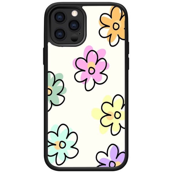 Compatible with iPhone 11 Pro case Soft TPU Glossy Flower Pattern Phone Case for Women and Girls