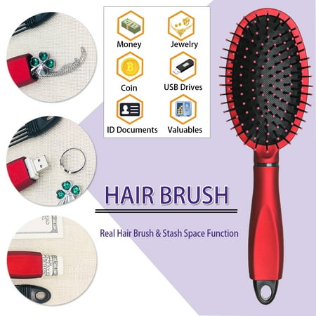 Real Hair Brush Stash Safe Diversion Secret Security Hidden Hollow Container (Best Weed Stash Box)
