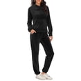 thumbnail image 2 of YouLoveIt Women's Plus Size Velour Tracksuits Zip Up/Pullover Hoodie Jacket Coat Tracksuit Set Velour Tracksuit Sports Yoga Running Sport Sweatsuit Casual Activewear Hoodies Sweatshirt, 2 of 7