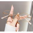 thumbnail image 3 of Women Rimless Anti-blue Light Reading Glasses 1.50 Ultralight Bling Rose Gold Rectangle Readers +1.50 Strength, 3 of 7