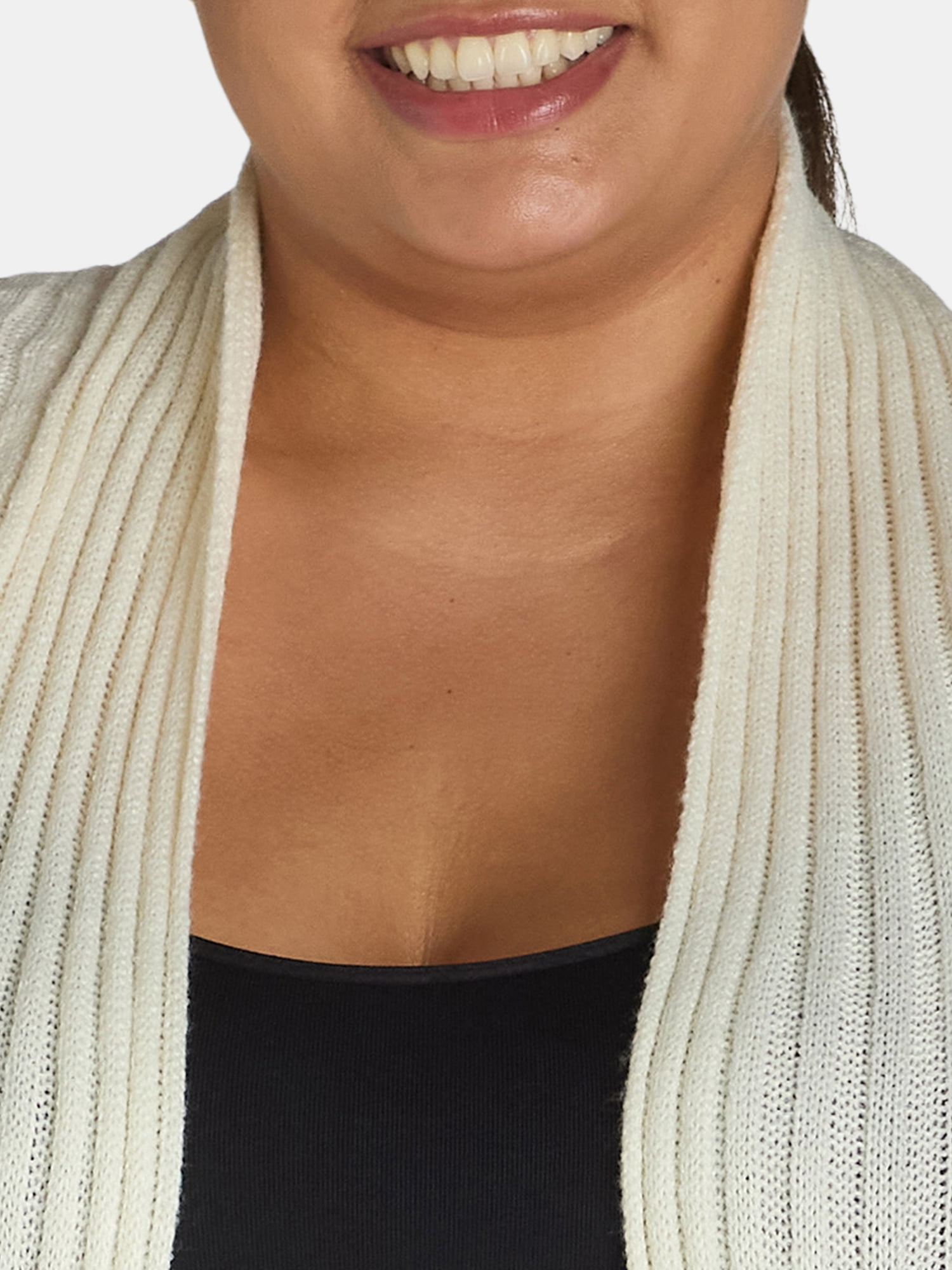 What's Next Women's and Women's Plus Striped Flyaway Cardigan Sweater, Midweight, Sizes XS-4X