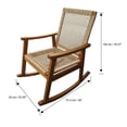 thumbnail image 7 of Patio Flare Eurochord Traditional Outdoor Wood Rocking Chair in Natural, 7 of 7