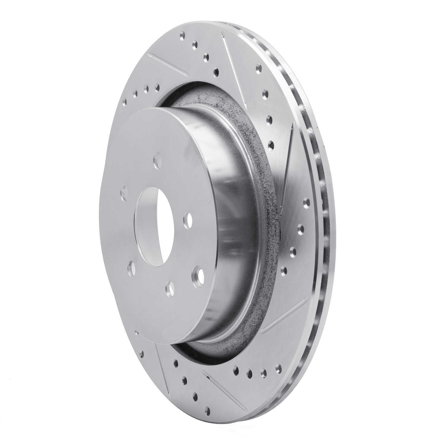 Dynamic Friction Company 631-68015R DFC Brake Rotor - Drilled And Slotted - Silver