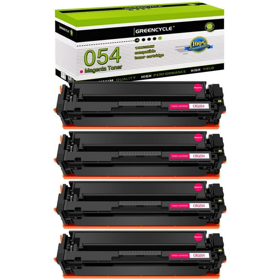 greencycle Compatible Toner Cartridge Replacement for Canon 054 CRG054 CRG054M to use in Color imageCLASS MF642Cdw MF644Cdw MF641Cdw MF644Cdw LBP622Cdw Printer - 4 Pack CRG054M, Magenta