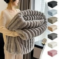 thumbnail image 4 of Boovnll Bunny Blanket, Super Soft & Warm Faux Rabbit Fur Throw Blanket, Lightweight Microfiber Machine Washable for Bedroom, Living Room, Chair, Couch, Sofa, Blanket - (28x39"), 4 of 6