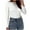 White, variant on AnuYalue Women Slim Fit Sequins Tops Rib Knit Mock Neck Undershirts Top 2025 Spring Going Out Tight Sparkle Shirts Solid White Ruched Long Sleeve Shirts, White L