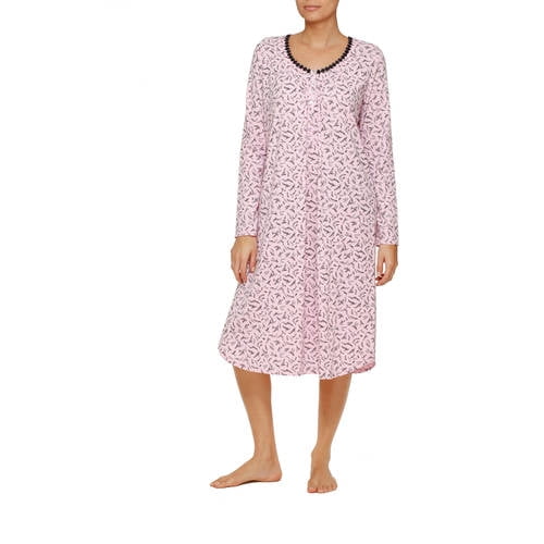 Women's Long Sleeve V-Neck Nightgown (Sizes M-4X) - Walmart.com